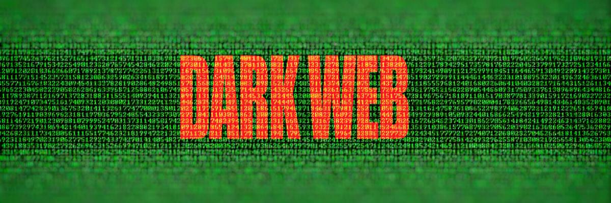 the words dark web in red on a green background of code